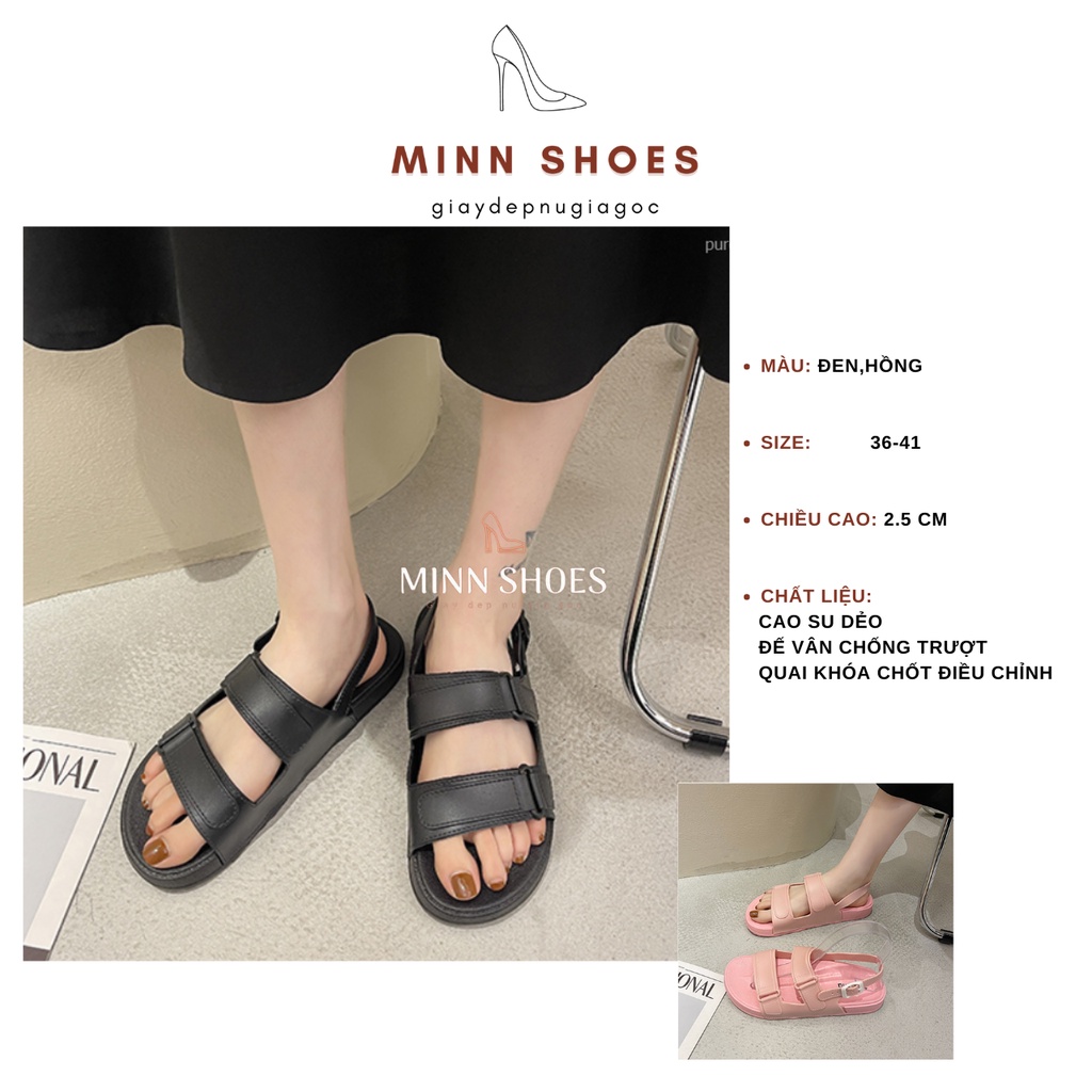 Dép nữ ulzzang sandal quai ngang nhựa dẻo dạo phố thời trang hè 2021 (D53)