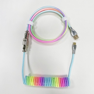 [BASIC] Dây cáp custom handmade Type-C cho bàn phím cơ / Coiled Custom cable type-C for mechanical keyboard