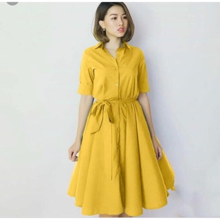 Váy xoè vàng chất đẹp