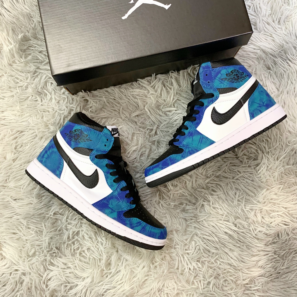 Giày Thể Thao, Giày Sneaker JD1 Xanh Loang Cổ Cao Nam Nữ | BigBuy360 - bigbuy360.vn