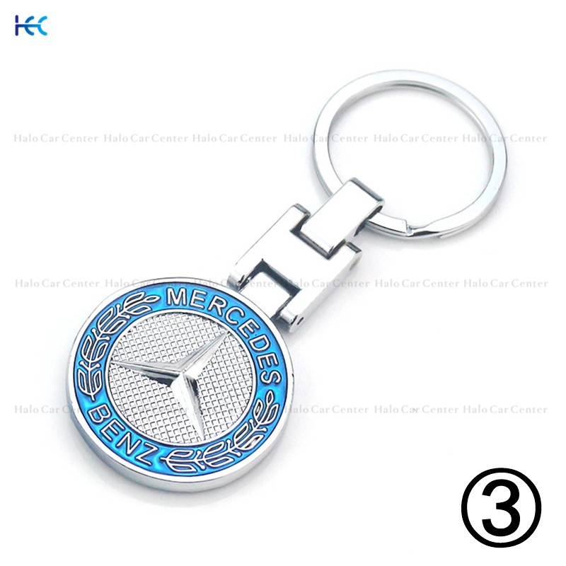 Móc khóa xe ô tô/xe máy bằng hợp kim kim loại có logo dành cho xe Benz