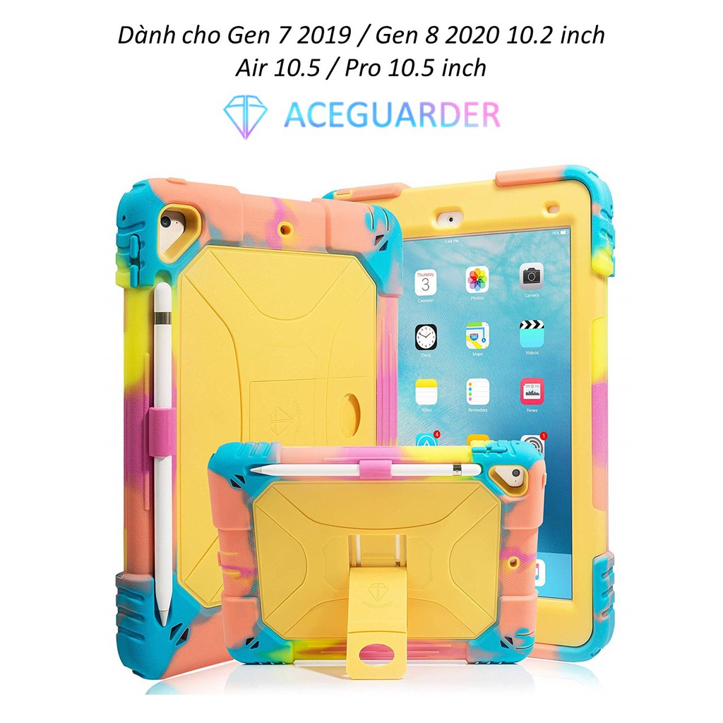 Ốp ipad Gen 7 10.2 inch, Gen 8 2019, Bao Ipad Silicone cao cấp chống sốc, chống bám vân tay dành cho Ipad Gen 7/Air 10.5