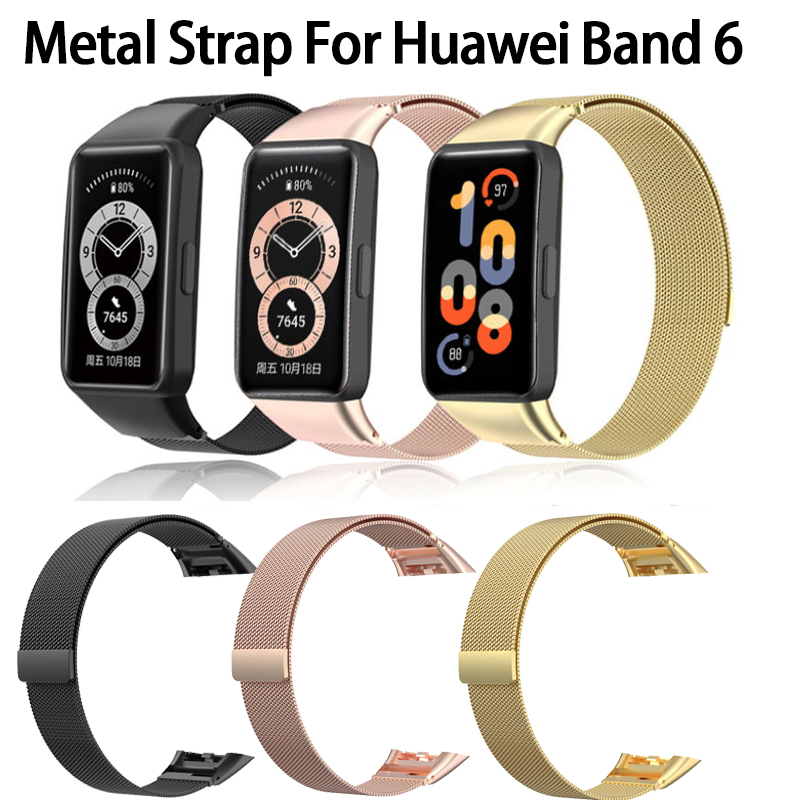 Dây Đeo Inox Milanese Cho Đồng Hồ Thông Minh Huawei Band 6