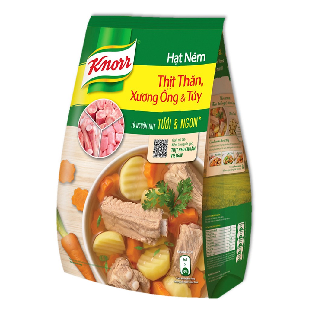Hạt nêm Knorr từ thịt thăn xương ống và tủy bổ sung vitamin a tốt cho sức khỏe 1.8kg