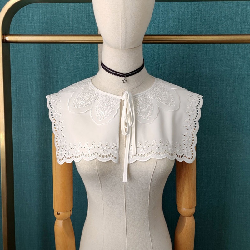 Khăn choàng cổ hai lớp hình chữ nhật thêu hoa thanh lịch dành cho nữ