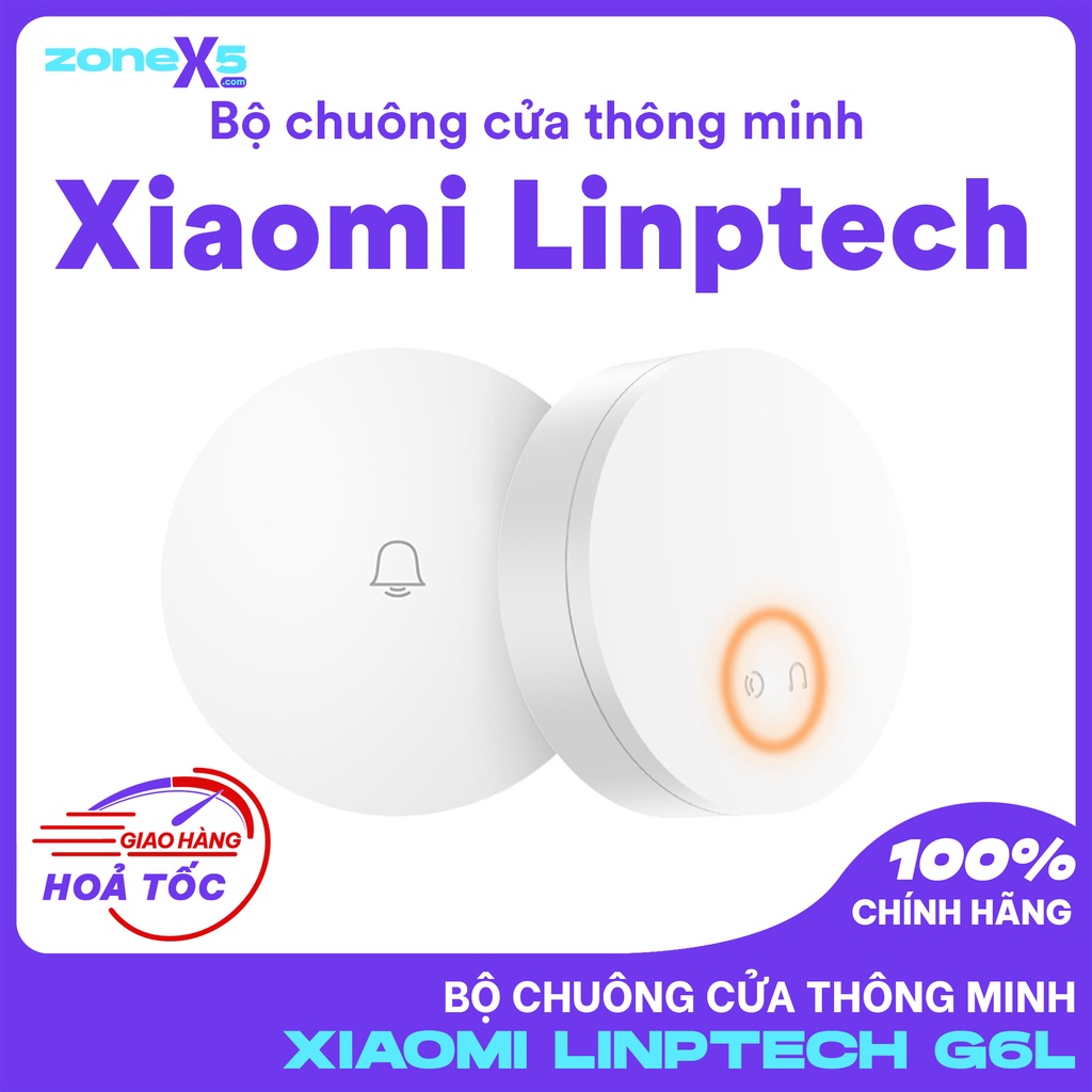 Bộ chuông cửa thông minh Xiaomi Linptech G6L - Không dùng pin, kháng nước, 36 bộ nhạc chuông tích hợp