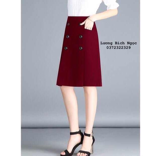 2021 Chân váy công sở dáng chữ A phối cúc đủ màu,đủ size, phong cách trẻ trung, năng động | BigBuy360 - bigbuy360.vn