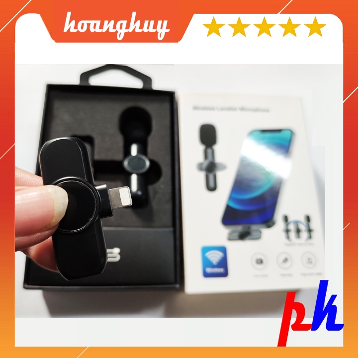 Micro thu âm không dây K3 cổng Lighting/ usb Type-c phù hợp để phát trực tiếp/ quay video/ ghi âm