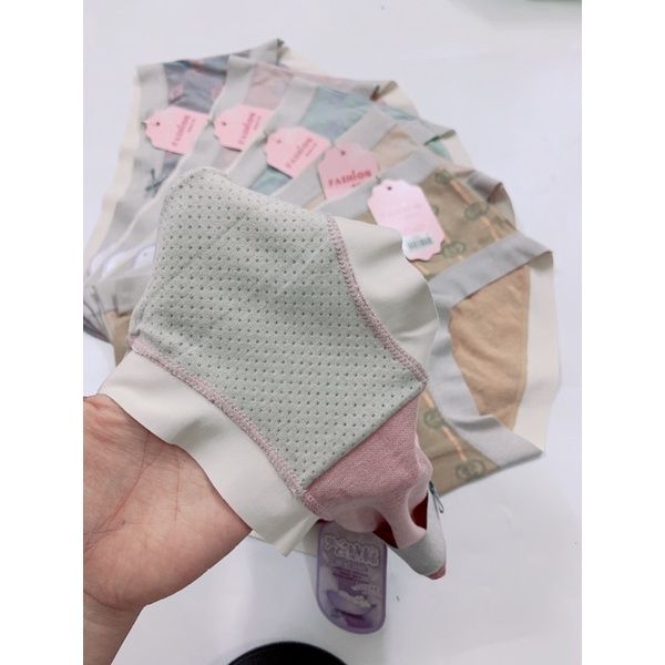 Quần lót nữ cotton co giãn 4 chiều, cạp cao gen nhẹ bụng dưới, ôm mông, không hằn. Phom 60-72kg, vòng mông 100-115cm