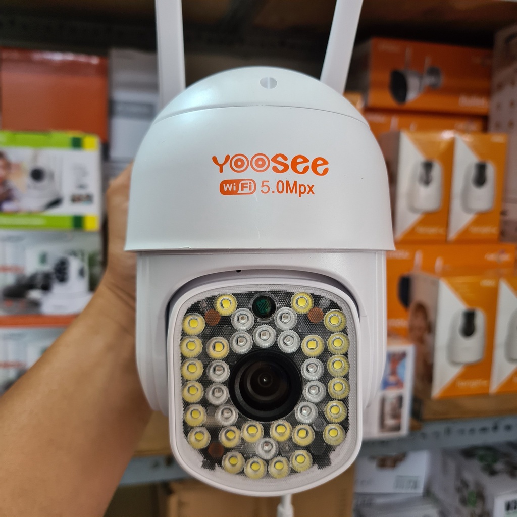 Camera IP wifi ngoài trời PTZ Yoosee INTELLIGENT 2.0MP FullHD 1080P tích hợp 24 LED trợ sáng, 12 LED hồng ngoại (Trắng)