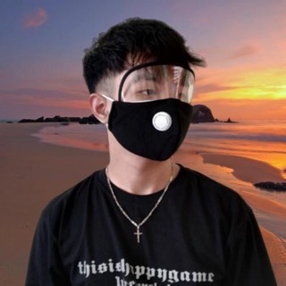 Khẩu trang kèm kính 2 trong 1