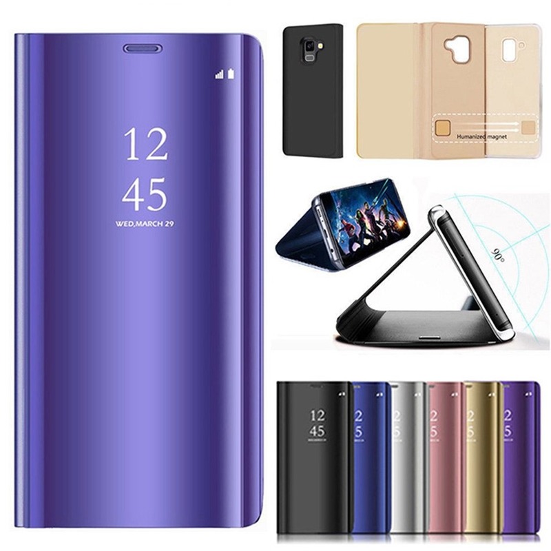 Bao Da Điện Thoại Mặt Gương Chất Lượng Cao Cho Xiaomi Mi 10t Pro Redmi Note 9 9s Pro Max 9t 9a 9c Poco f3 X3 Pro m3
