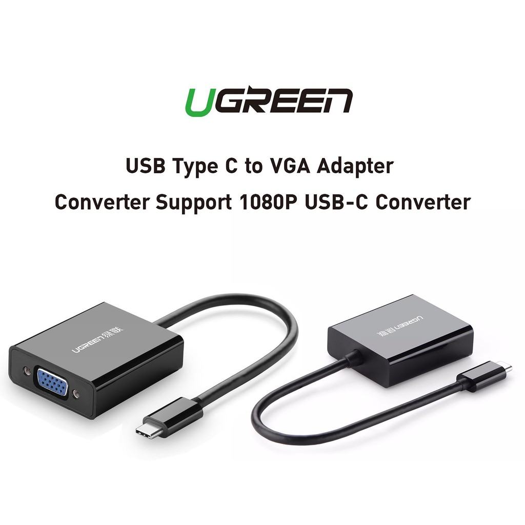 Cáp Usb TypeC Ra Vga Cao Cấp, UGREEN 50250 Chính Hãng