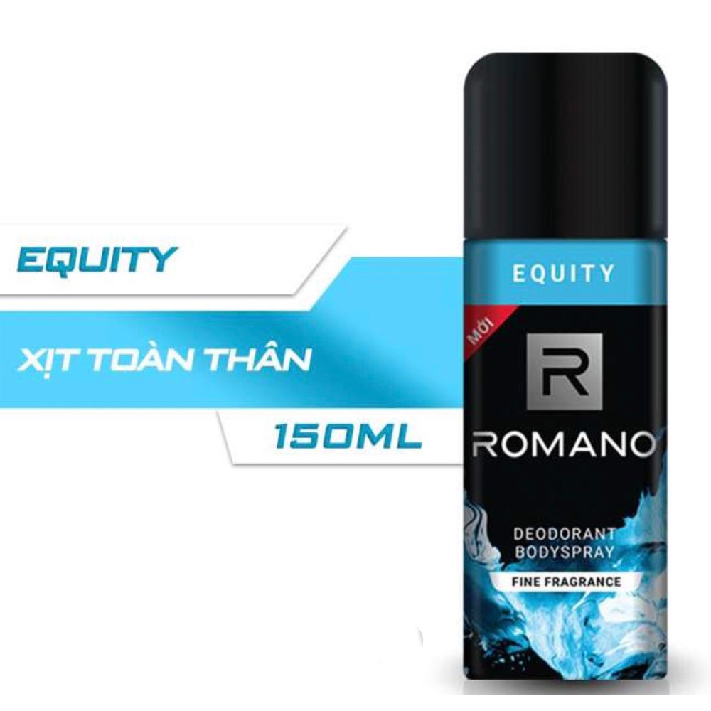 Xịt ngăn mùi toàn thân Romano Equity 150ml