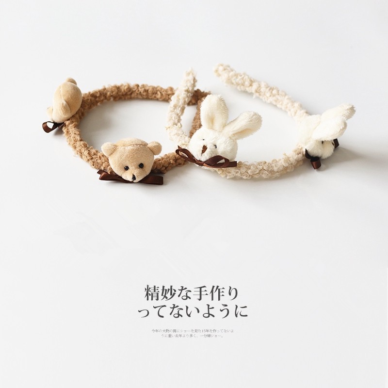 Băng Đô Cài Tóc Hình Tai Thỏ Và Gấu Đáng Yêu B0039