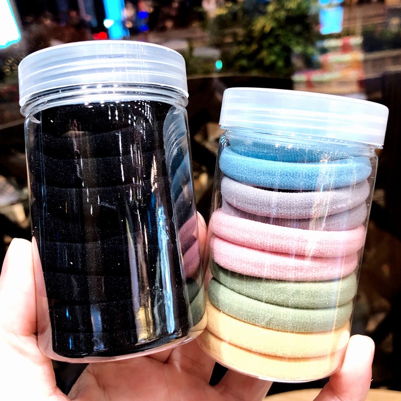 Set 10 Dây Cột Tóc Co Giãn Màu Kẹo Đơn Giản Dễ Thương Cho Bé Gái