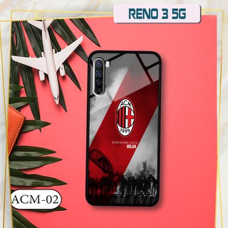 Ốp lưng kính 3D OPPO Reno 3 5 G/ Find X2 Lite -hình đội bóng