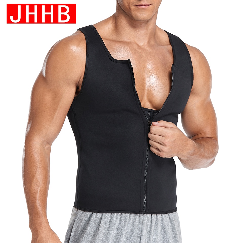 Áo Định Hình Cơ Thể Bằng Cao Su Tổng Hợp Có Khóa Kéo Dành Cho Nam