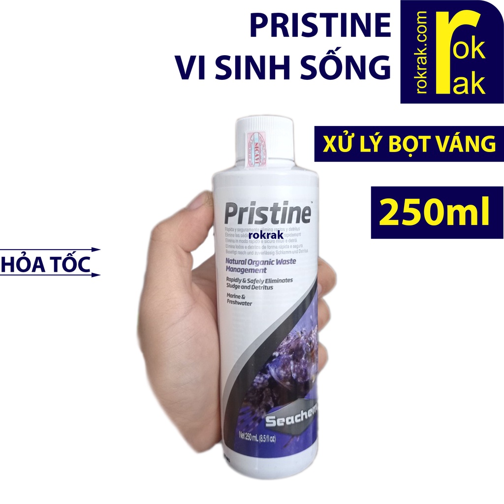 PRISTINE Seachem 325 250ml  vi sinh hồ cá vi sinh tươi xử lý bọt váng hữu cơ