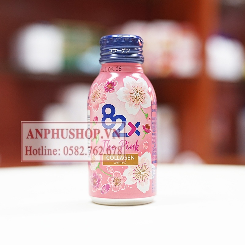 Nước uống đẹp da Collagen Mashiro 82x The Pink (Hộp 10 chai x 100ml) - Sản phẩm chính hãng