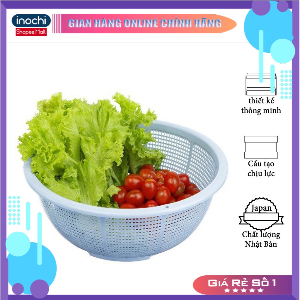 Rổ nhựa - tròn lớn INOCHI YOKO 30cm chất lượng nhật bản đa năng cao cấp ROR