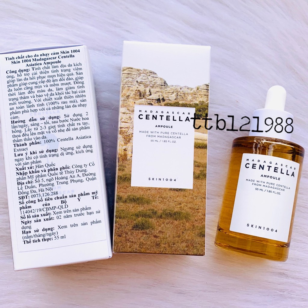 < tem phụ >Tinh Chất Serum Rau Má Madagascar Skin1004 100Ml + 55Ml + Hyalu Cica 50Ml Dành Cho Da Mụn Nhạy Cảm | BigBuy360 - bigbuy360.vn