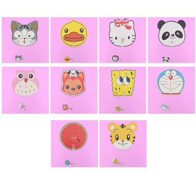 Quạt nhựa cầm tay xinh xắn tiện dụng mùa hè nhiều hình siêu cute cho bé