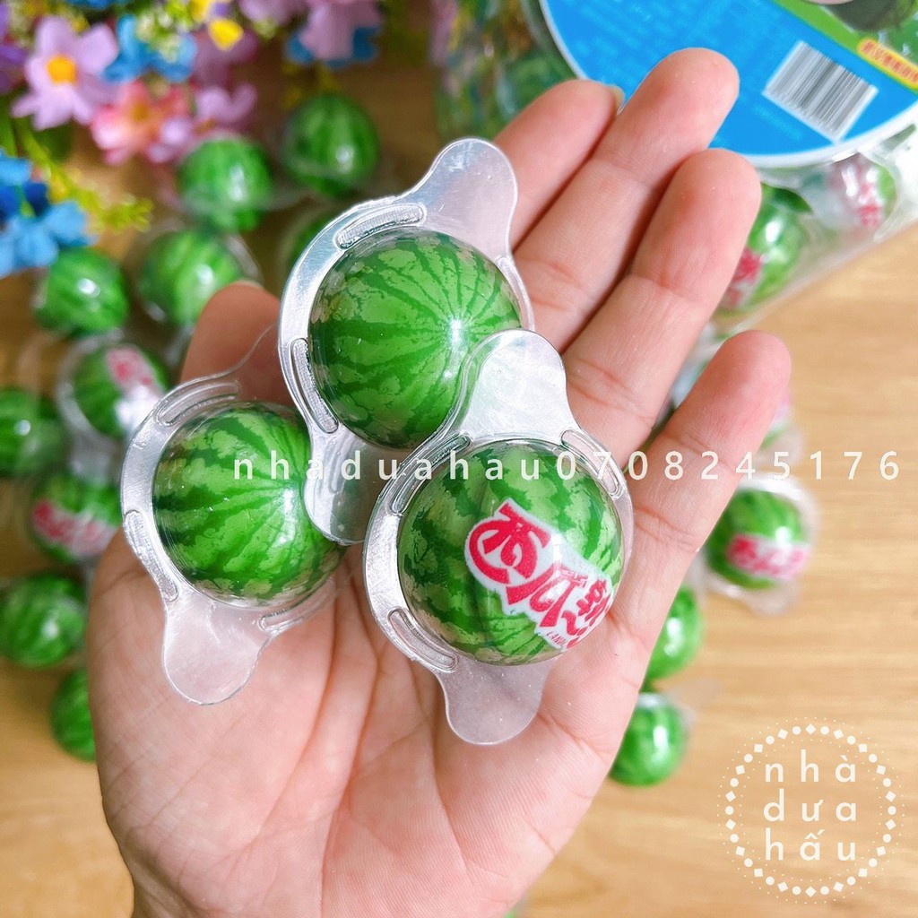 Một hủ kẹo dẻo viên/ kẹo dẻo jelly hình quả địa cầu/quả banh/ con mắt Maiorli Hongkong viên 15g