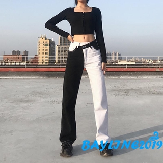 Quần Dài Jean Ống Rộng Suông Thời Trang Phong Cách Cá Tính Dành Cho Nữ