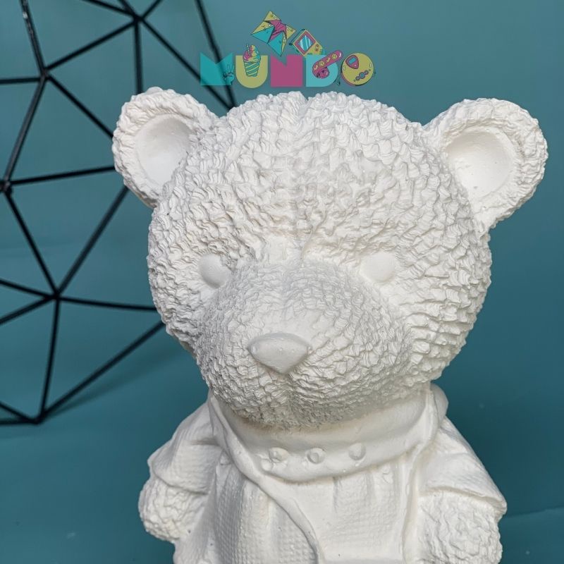 Tượng tô màu (có màu cọ) cao cấp hình GẤU, tượng thạch cao MUNDO