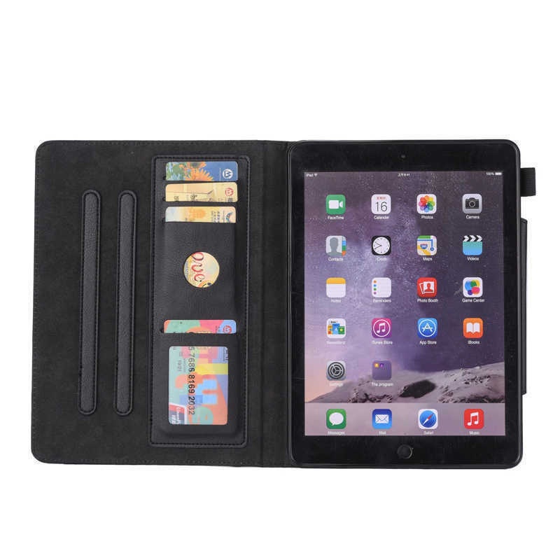 Ốp Máy Tính Bảng TPU + Da PU Có Ngăn Đựng Thẻ Cho iPad Pro 12.9 2018 / 2020 / 2021 Air4 Air5 10.9 2022 Pro 11 inch