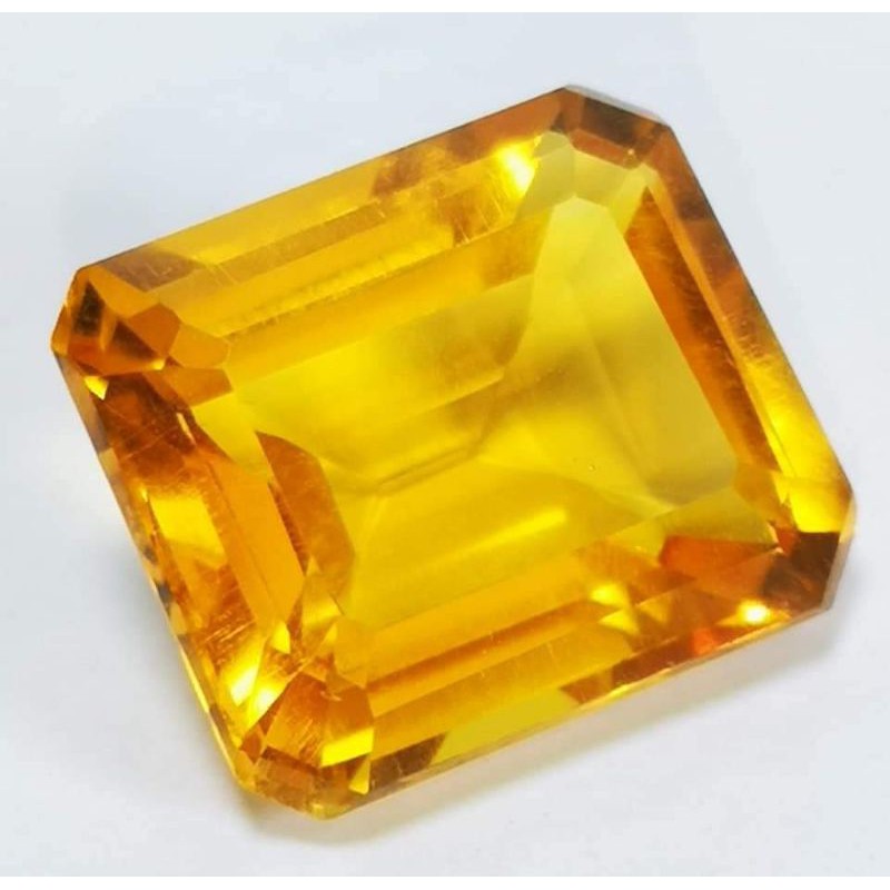 Đá Quý Tự Nhiên Màu Vàng Citrine Octagon Top