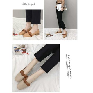 [in stock] fashion Mid Heel Shoes trend versatile casual shoes mid heel sandals women's shoes single shoes
