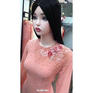 Áo dài cô dâu 6 tà kèm quần