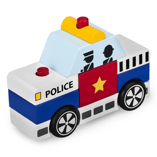 Lắp ráp xe cảnh sát đồ chơi gỗ Winwintoys