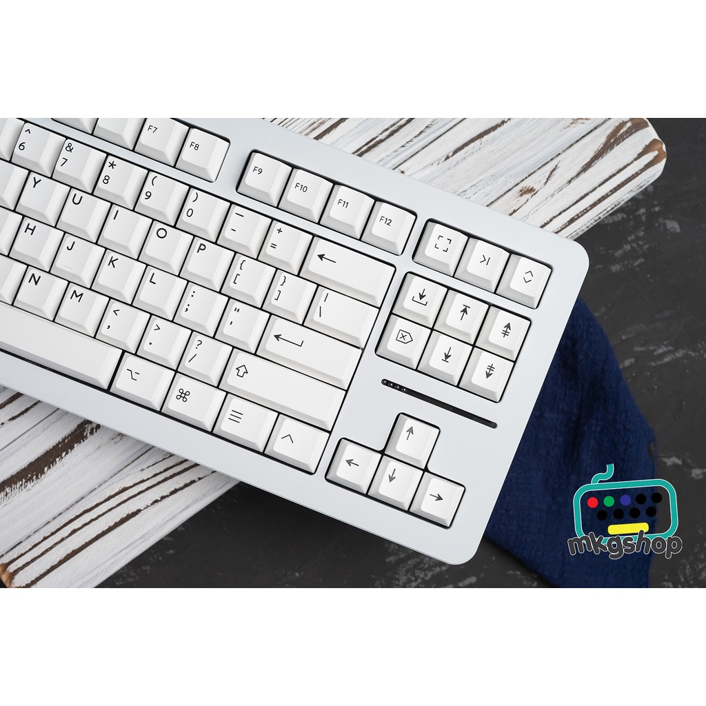 Keycap KBDfans BOW MacOS nhựa PBT in doubleshot, 163 nút bàn phím cơ, cherry profile