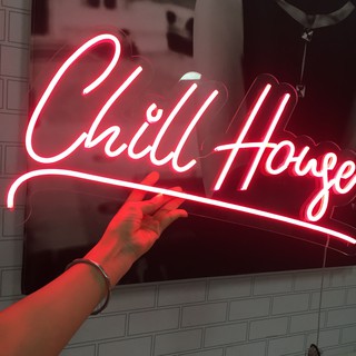 Đèn trang trí, Đèn Led neon trang trí in Chill House ", đèn led neon gia công theo yêu cầu