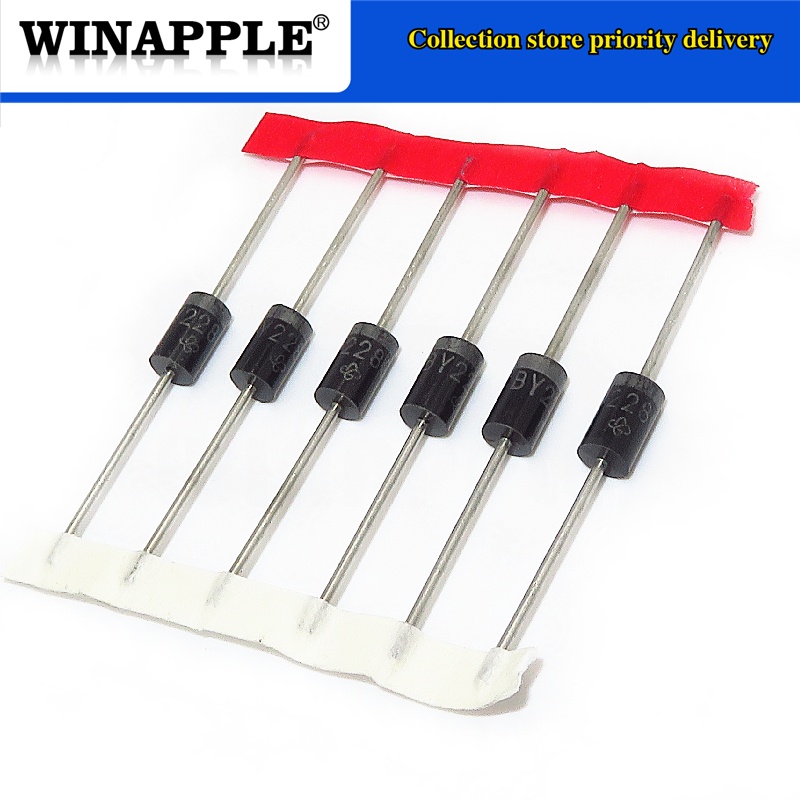 10 Cái / lốc BY228 BY228GP BY228GP-E3 / 73 Diode 1.5KV 2.5A DO-201