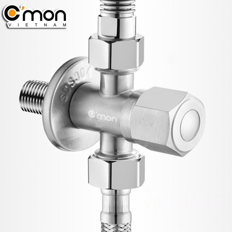 Van khóa T giảm áp lực nước 2 đầu ra C'mon VK-02_T