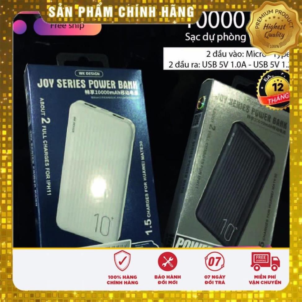 Sạc Dự Phòng ⚡ FREESHIP ⚡ Pin Sạc Dự Phòng WK WP-129 ⚡ 10000 mAh 2 Cổng USB ⚡ Châts Case Store