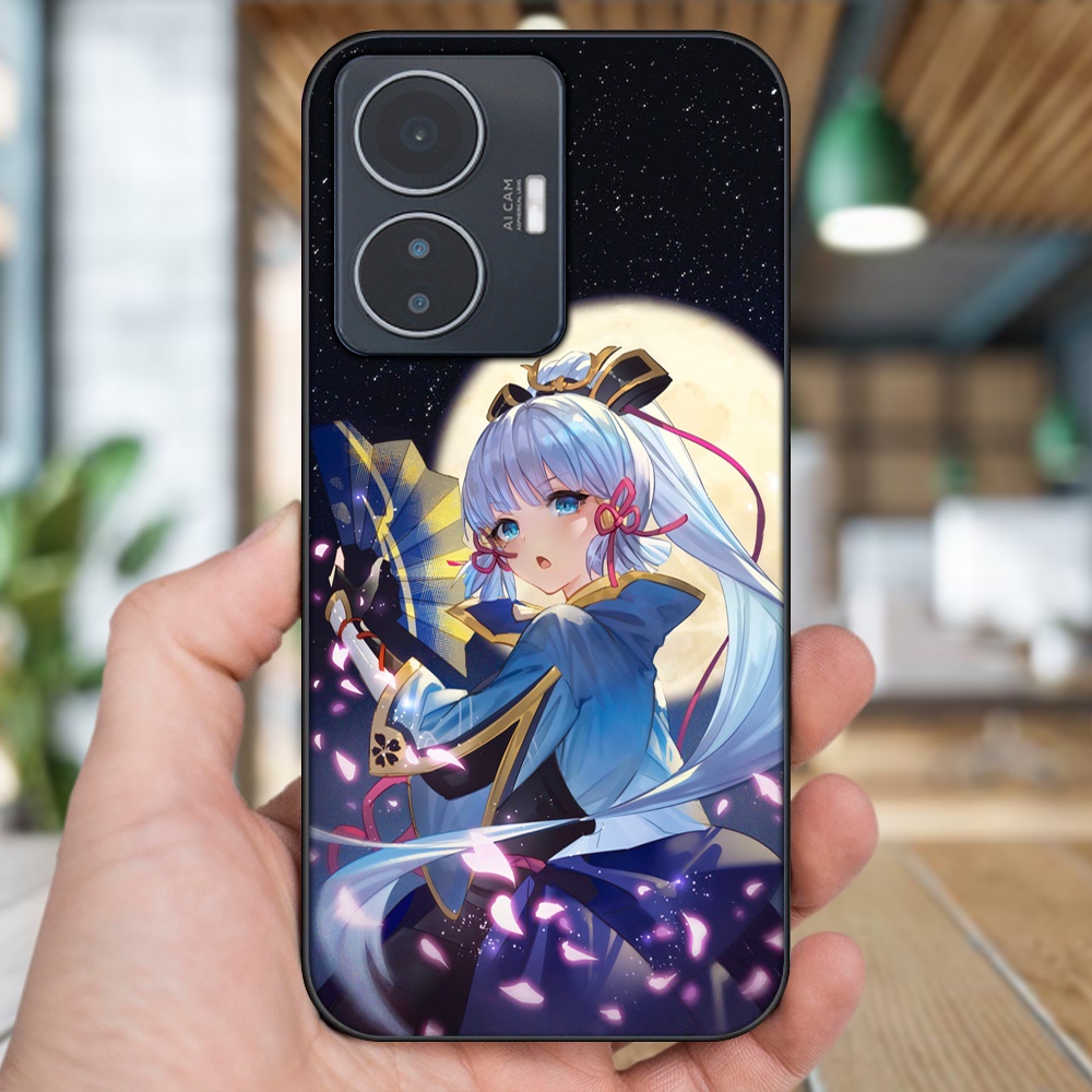Ốp lưng Vivo Y55 2022 viền đen in hình Ayaka Genshin Impact