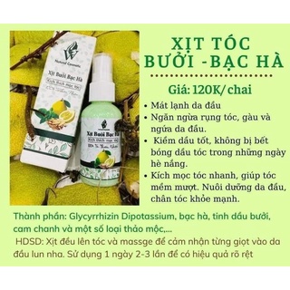 Xịt bưởi kích mọc tóc mới