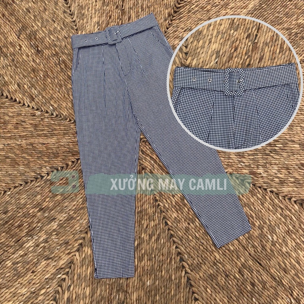 Quần baggy T.O.P S.H.O.P nữ KÈM BELT, chất tuyết mưa, 2 màu, tôn dáng - văn phòng - đi chơi