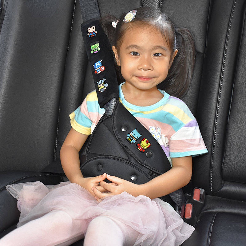 Car Cartoon Children's Seat Belt Holder Avoid Cutting into the Neck Shoulder Pad Strap for Baby Shoulder Sleeve Waistband Tightener TRFf