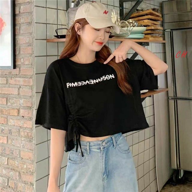 Áo croptop peac gạch