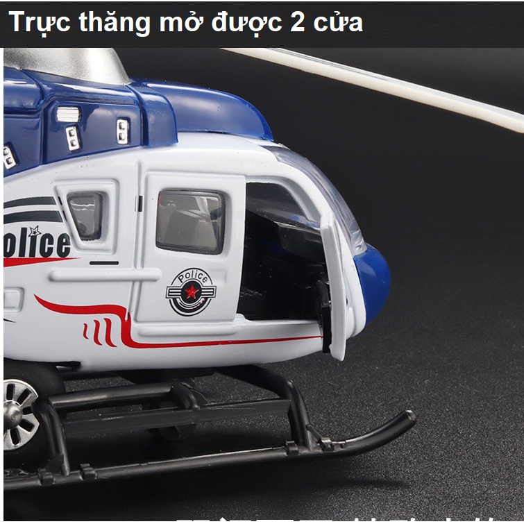 Mô hình máy bay trực thăng đồ chơi trẻ em bằng hợp kim nhựa có âm thanh và đèn