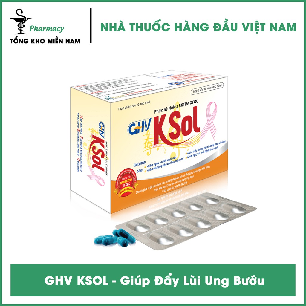 GHV KSOL Với Phức Hệ Nano Extra XFGC Giúp Đẩy Lùi Ung Bướu Hộp 30 Viên