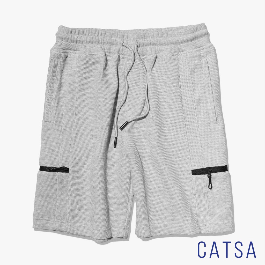 Quần short thun nam xám, đen CATSA form chuẩn, đẹp, thể thao QSJ057 - QSJ059