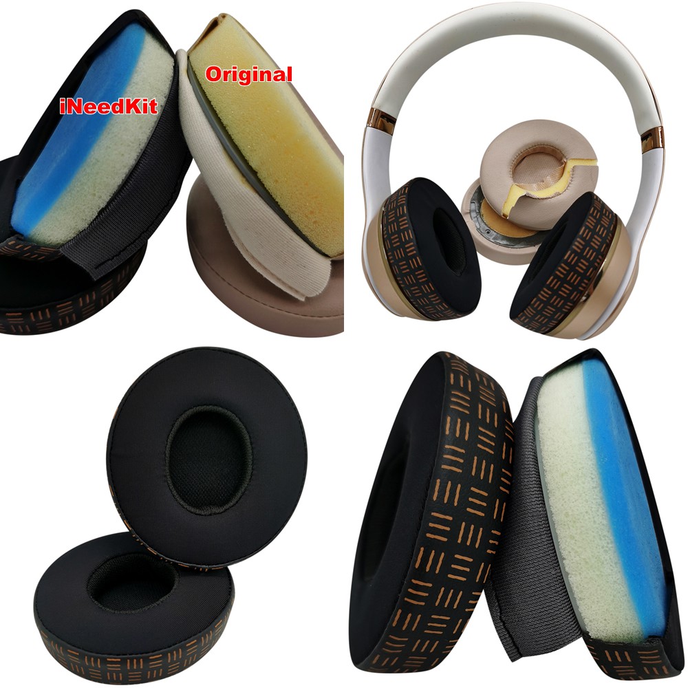 iNeedKit Upgraded Cooling Gel Earpads Compatible with Beats Solo3 wireless, Solo 2 On-Ear Headphones Ear Pads Cushions