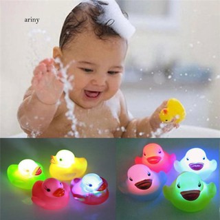 ♞1Pc Newborn Baby Bath Time Toy Changing Color Duck Flashing LED Lamp Light